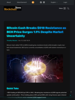 Bitcoin Cash Breaks $518 Resistance as BCH Price Surges 1.9% Despite Market Uncertainty - Blockchain.News