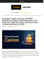 Trusted Crypto Casinos: JACKBIT Redefines Crypto Gambling with Fast Payouts, High Security, and Generous Casino Bonuses in 2025
