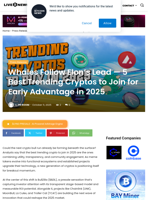 Whales Follow Elon’s Lead — 5 Best Trending Cryptos to Join for Early Advantage in 2025 | Live Bitcoin News