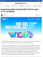 Hong Kong Web3 Festival 2027 Set for April 19-21 at HKCEC - TheNewsCrypto