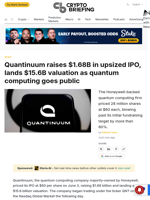 Quantinuum raises $1.68B in upsized IPO, lands $15.6B valuation as quantum computing goes public