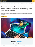 US PPI Inflation Relief Sends Bitcoin Price To $76,000