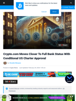 Crypto.com Moves Closer To Full Bank Status With Conditional US Charter Approval | Bitcoinist.com