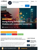 Hong Kong Delays First Stablecoin Licenses Issuance | Live Bitcoin News