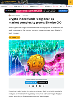 Crypto Index Funds To Popularize With Market Complexity
