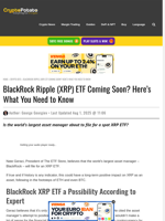 BlackRock Ripple (XRP) ETF Coming Soon? Here's What You Need to Know