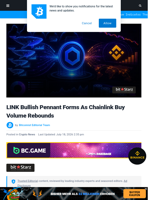 LINK Bullish Pennant Forms As Chainlink Buy Volume Rebounds