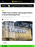 TSMC Turns to Bees, Samsung to Otters in Green Branding Push - CoinCentral