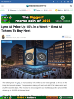Lyno AI Price Up 15% in a Week – Best AI Tokens To Buy Next