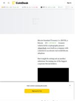 Adam Back’s $2.1B BTC Treasury Play Plans to Overtake MARA in BTC Holdings