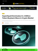 Hyperliquid Dominates $1.4 Billion Buyback Wave in Crypto Market