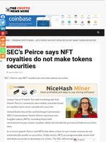 SEC’s Peirce says NFT royalties do not make tokens securities - The Crypto News Wire