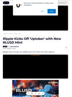Ripple Kicks Off 'Uptober' with New RLUSD Mint - U.Today
