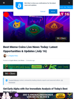 Live Best Meme Coins Updates Today: Ethereum Spikes as Altcoin Season Is Near, Pengu and Pepe Pump, Institutions Buy Into Bitcoin, and More...