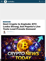 Next Crypto to Explode: BTC Looks Strong, but Pepeto’s Live Tools Lead Presale Demand - TechBullion