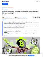 Why Bitcoin Miners Are Winning Right Now