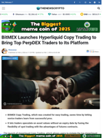 BitMEX Launches Hyperliquid Copy Trading to Bring Top PerpDEX Traders to Its Platform - TheNewsCrypto
