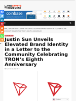 Justin Sun Unveils Elevated Brand Identity in a Letter to the Community Celebrating TRON’s Eighth Anniversary - The Crypto News Wire