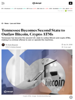Tennessee Becomes Second State to Outlaw Bitcoin, Crypto ATMs - Decrypt