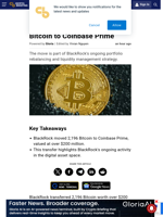 BlackRock transfers 2,196 Bitcoin to Coinbase Prime