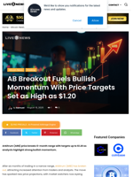 AB Breakout Fuels Bullish Momentum With Price Targets Set as High as $1.20 | Live Bitcoin News