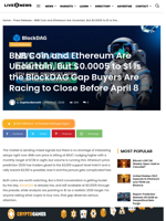 BNB Coin and Ethereum Are Uncertain, But $0.0005 to $1 Is the BlockDAG Gap Buyers Are Racing to Close Before April 8 | Live Bitcoin News