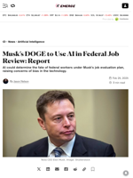Musk’s DOGE to Use AI in Federal Job Review: Report - Decrypt