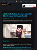 AVAX Tests Critical $16 Support as RSI Hits Oversold Territory Below 30 - Blockchain.News