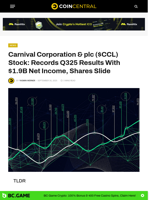 Carnival Corporation & plc ($CCL) Stock: Records Q325 Results With $1.9B Net Income, Shares Slide