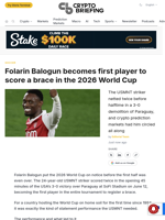 Folarin Balogun becomes first player to score a brace in the 2026 World Cup