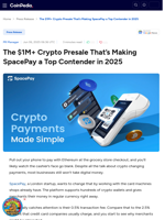 The $1M+ Crypto Presale That’s Making SpacePay Top Contender in 2025