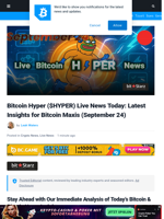Live Bitcoin Hyper Updates Today: $1.3M and $3.4M Bitcoin Price Predictions Hype the Market and Spotlight Bitcoin Hyper as the Best Crypto to Buy