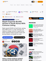 Ripple Expands RLUSD Access in South Korea With Coinone Listing – Featured Bitcoin News