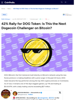 42% Rally for DOG Token: Is This the Next Dogecoin Challenger on Bitcoin?