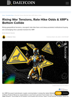 Rising War Tensions, Rate Hike Odds & XRP's Bottom Collide - DailyCoin