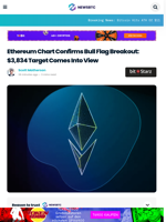 Ethereum Chart Confirms Bull Flag Breakout: $3,834 Target Comes Into View