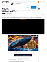 New Ethereum Whale Receives $84 Million in ETH