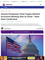 Senate Postpones Crypto Market Structure Markup to January 29