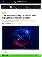 XRP Price Nears Key Technical Level: Egrag Crypto's Bullish Outlook - CoinCentral