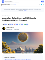 Australian Dollar Soars as RBA Signals Stubborn Inflation Concerns: Guest Post by ItsBitcoinWorld | CoinMarketCap