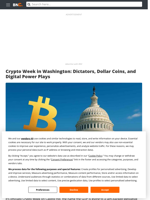 Crypto Week in Washington: Dictators, Dollar Coins, and Digital Power Plays - Brave New Coin