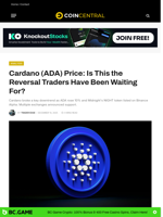 Cardano (ADA) Price: Is This the Reversal Traders Have Been Waiting For? - CoinCentral