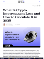 What Is Crypto Impermanent Loss and How to Calculate It in 2025