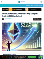 Ethereum Above $2,500: Here’s Why Analysts Think $3,000 May Be Next