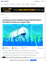 Ethereum Price Prediction Points to $3,710 — But Risk Remains