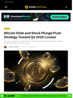 Bitcoin Slide and Stock Plunge Push Strategy Toward Q4 2025 Losses - CoinCentral
