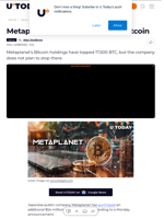 Metaplanet Buys $54 Million in Bitcoin