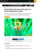 BTC Cycle Nears Late Stage But New ATH Could Arrive in Weeks