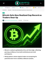 Bitcoin Sets New Realized Cap Record as Traders Gear Up - Crypto News Flash