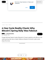 4-Year Cycle Reality Check: Why Bitcoin's Spring Rally Was Fakeout - U.Today